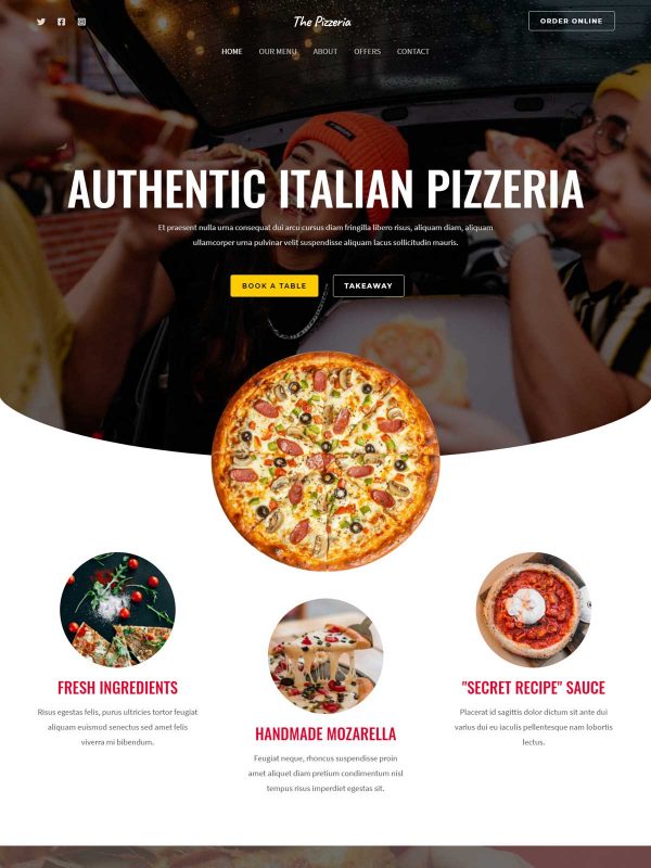ID：691521  astra主题  The Pizzeria 正宗意大利披萨