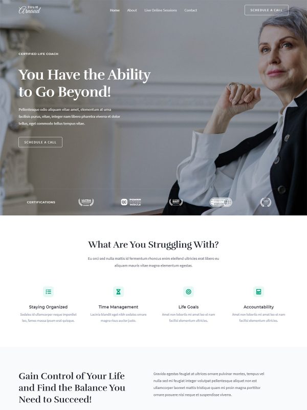 ID：691535  astra主题  Certified Life Coach认证生活教练