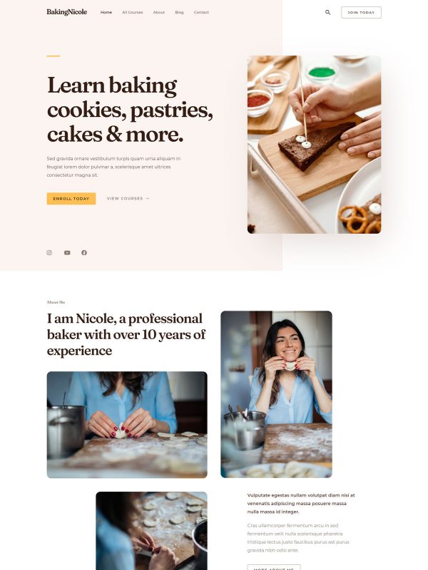 ID：691542  astra主题  Learn Baking学习烘焙