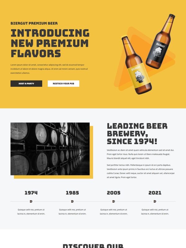 ID：691574  astra主题  Beer Launch Landing Page啤酒发布登录页