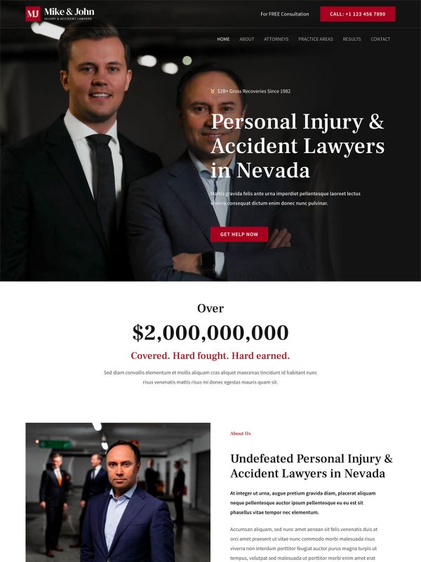ID：691579  astra主题  Injury and Accident Lawyer伤害和事故律师