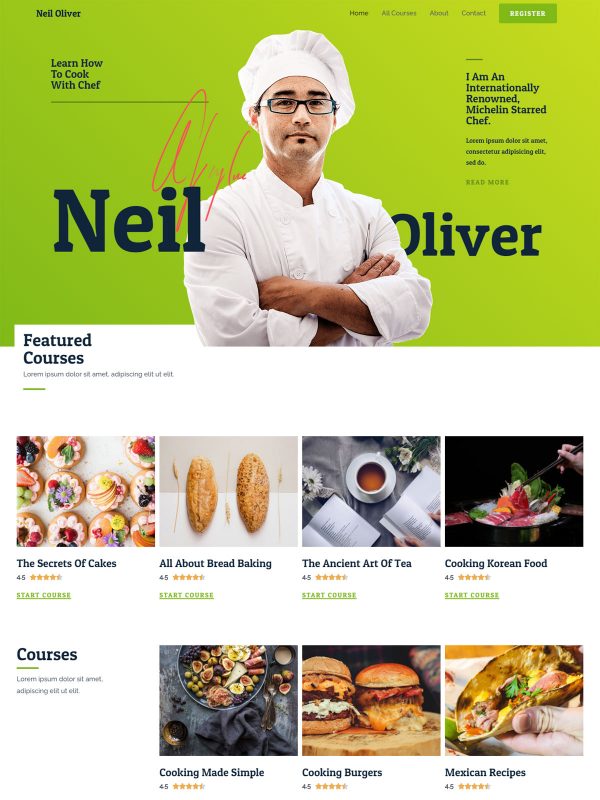 ID：691600  astra主题  Online Cooking Courses网上烹饪课程