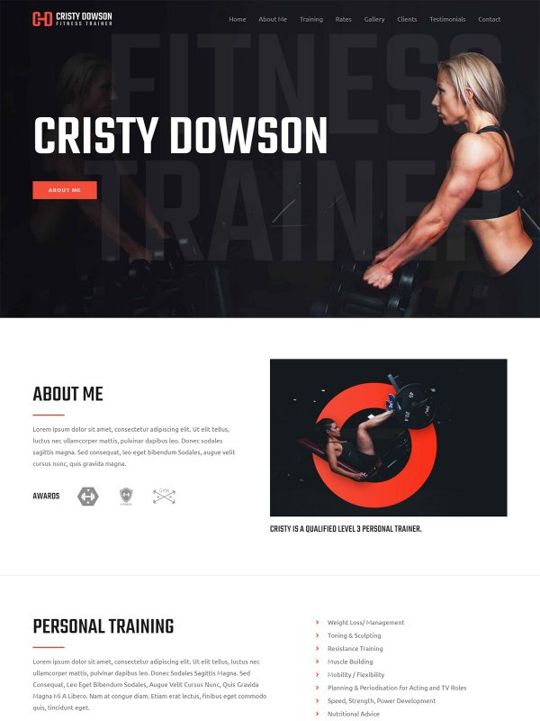ID：691641  astra主题  Personal Fitness Trainer私人健身教练