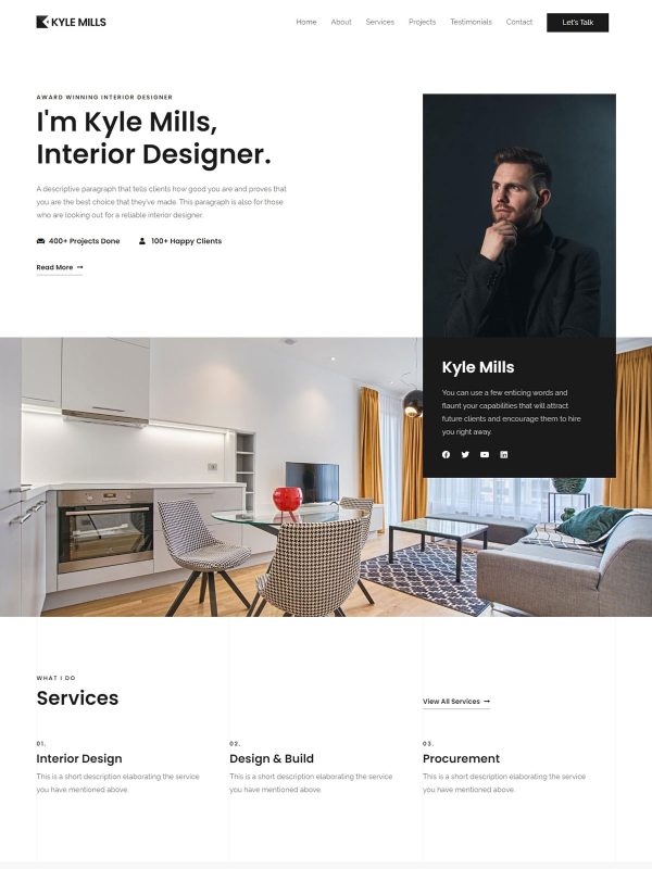 ID：691678  astra主题  Interior Designer室内设计师